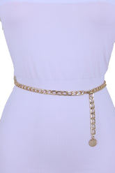Classy Metal Chain Belt with Coin Charm